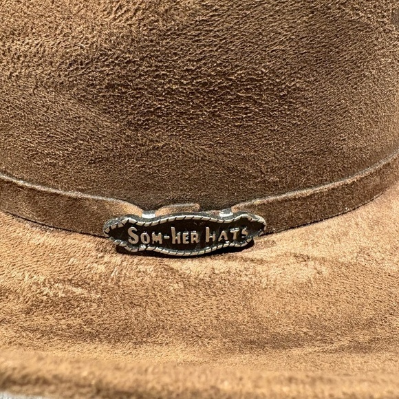 Som-Her Hats Brown Suede Cowboy Hat (XL) - Made in Mexico - Picture 8 of 15